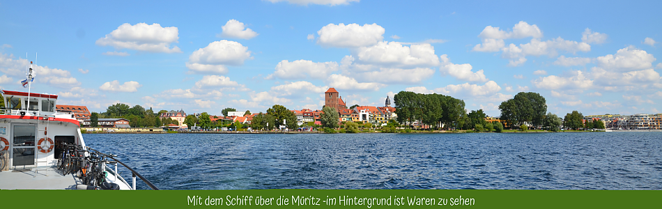 Mit dem Schiff über die Müritz - Radurlaub in der Seenplatte