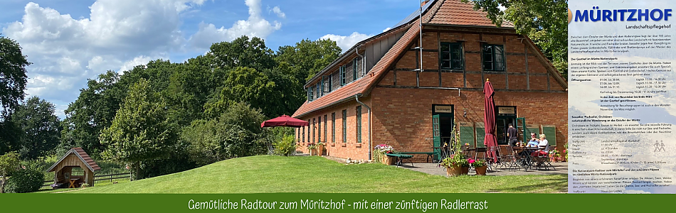 Radtour mit Radlerrast zum Müritzhof im Müritz-Nationalpark